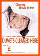 Duvet Cleaning window Poster FREE download now